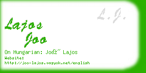 lajos joo business card